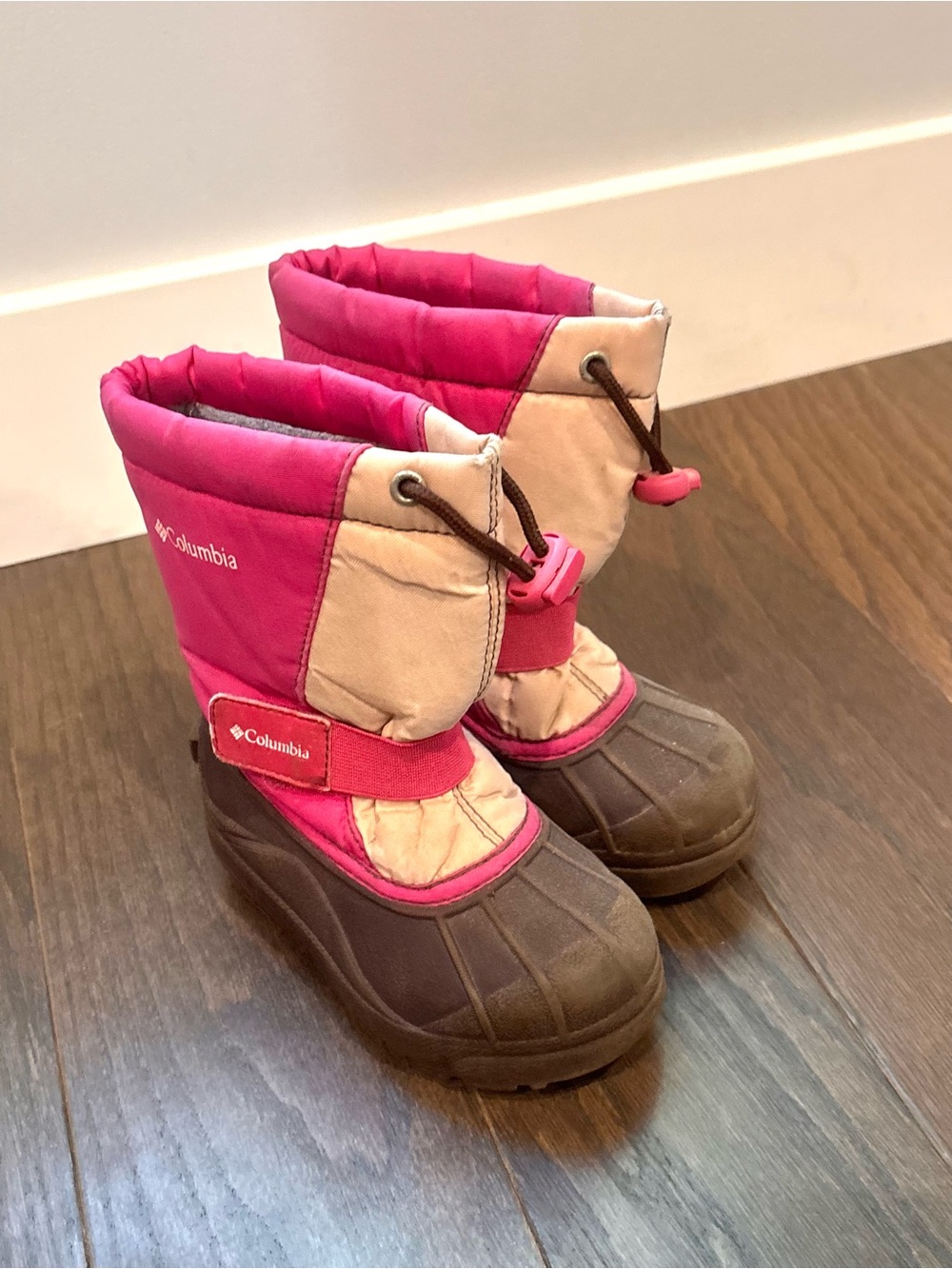 Columbia Powderbug Girls Pink Snow Boots- Little Girl Size 10